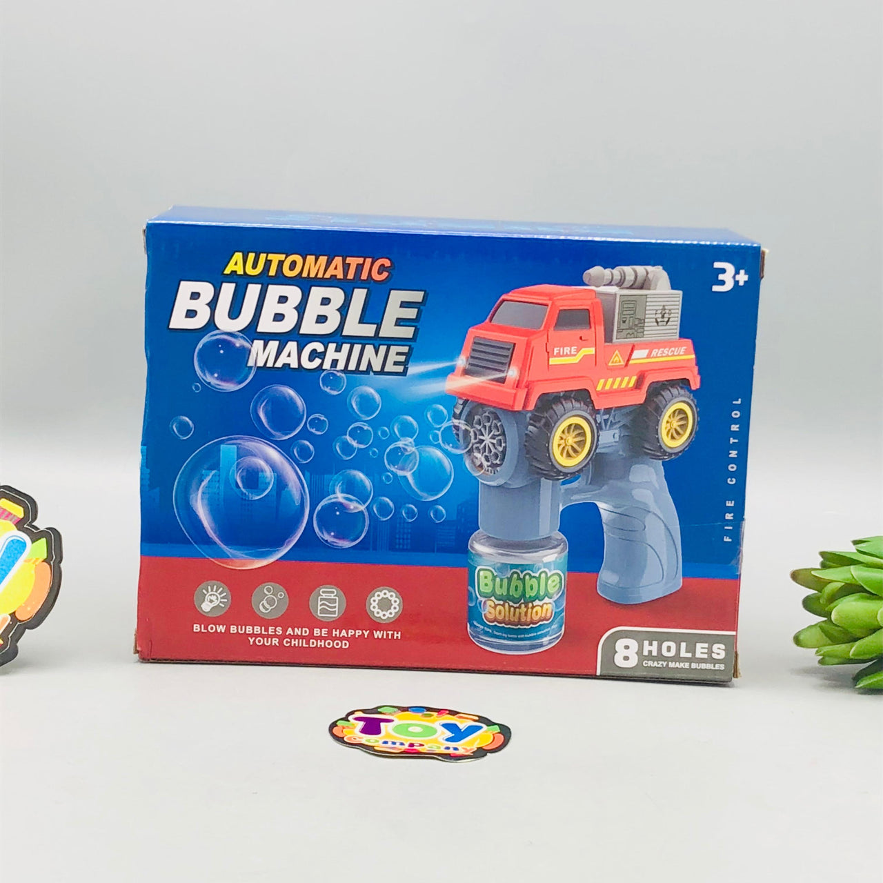 8 Holes Car Themed Colorful Bubble Gun