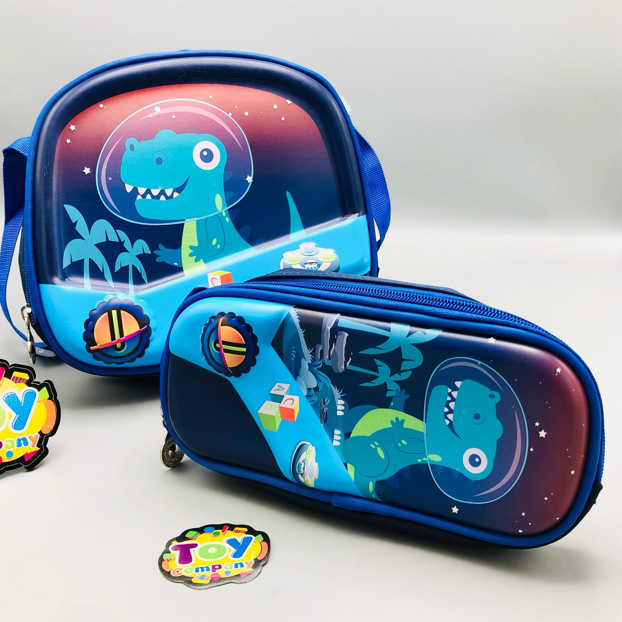 2in1 Dino Premium Kids Lunch Bag & Pencil Case