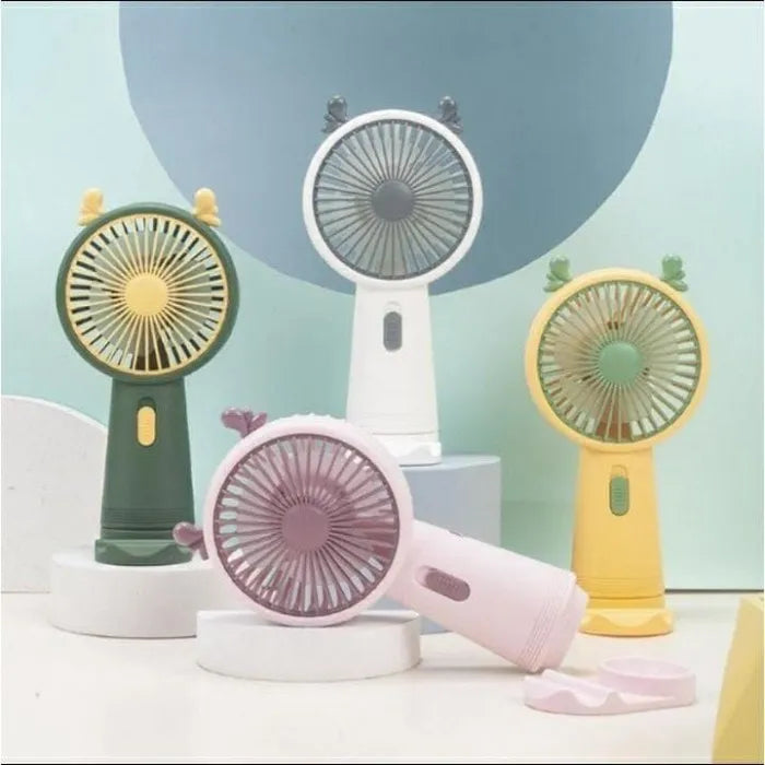 Rechargeable Mini Cooling Fan With Mobile Phone Bracket