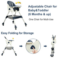 Kidilo 4in1 Convertible High Chair For Kids