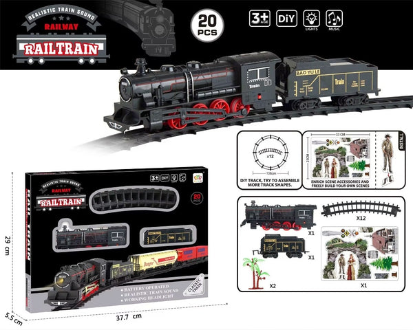 Electric Railway Train Track Set