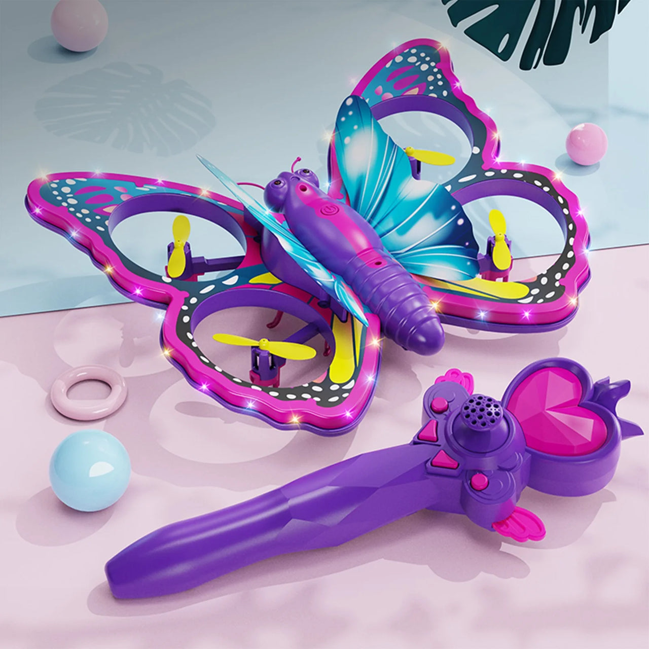 2.4G RC Magic Wand Flying Butterfly With Lights