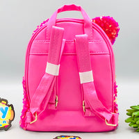 7.5* Inches Girls Fancy Kitty Backpack - Dark Pink