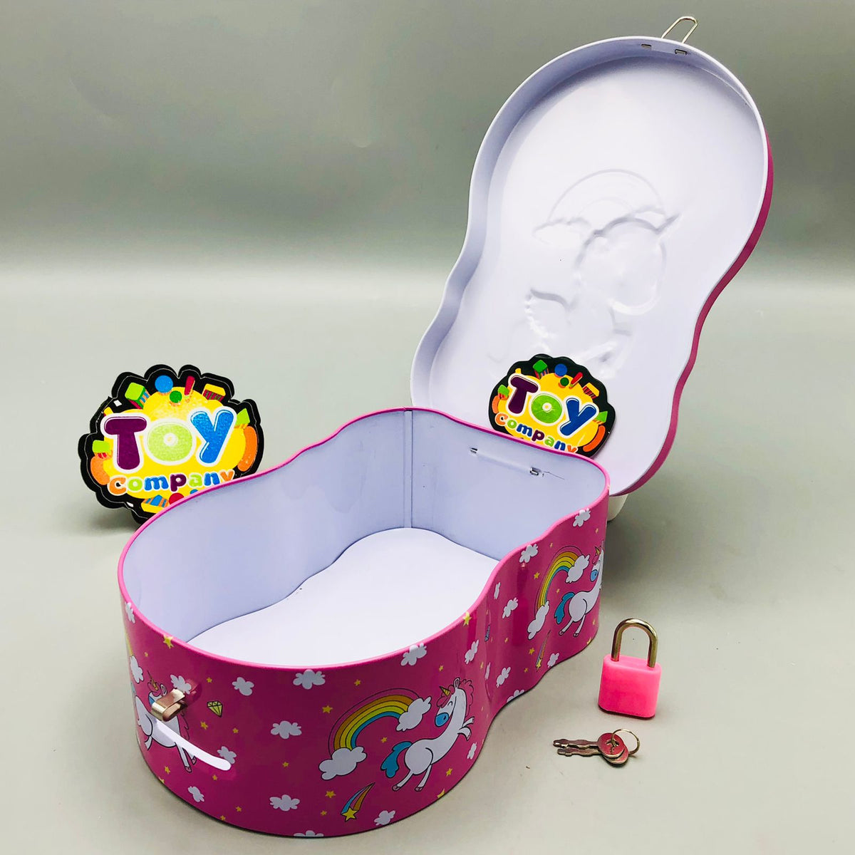 Cartoon Design Metal Body Kids Coin Saving Box - Assortment