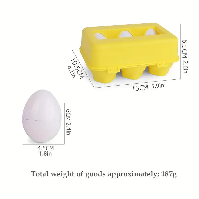 6Pcs Match Smart Egg Puzzle Toy