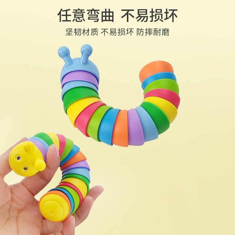 Cute Mini Twisting Colorful Caterpillar Toy