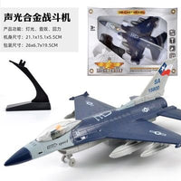 Diecast F-16 Pullback Airplane Model With Light & Sound