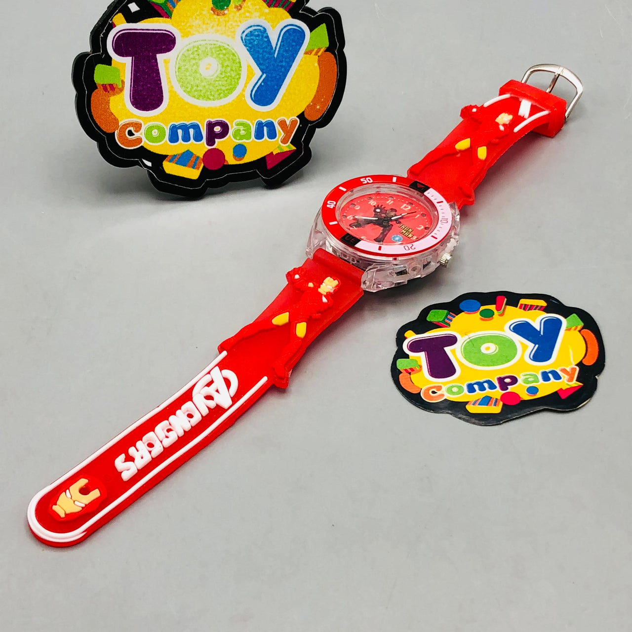 Iron-man Themed Lighting Watch With Acrylic Box