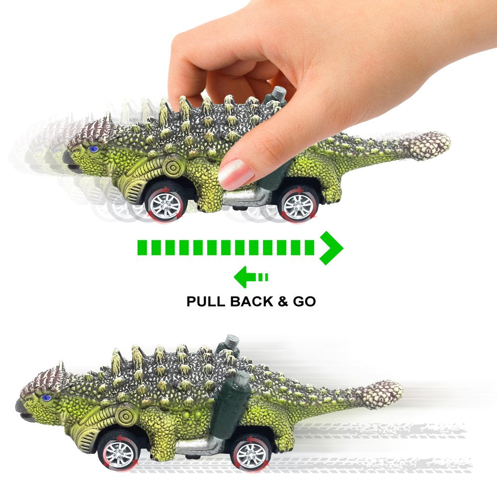 Pullback Mini Dinosaur Car Team Set - 6Pcs