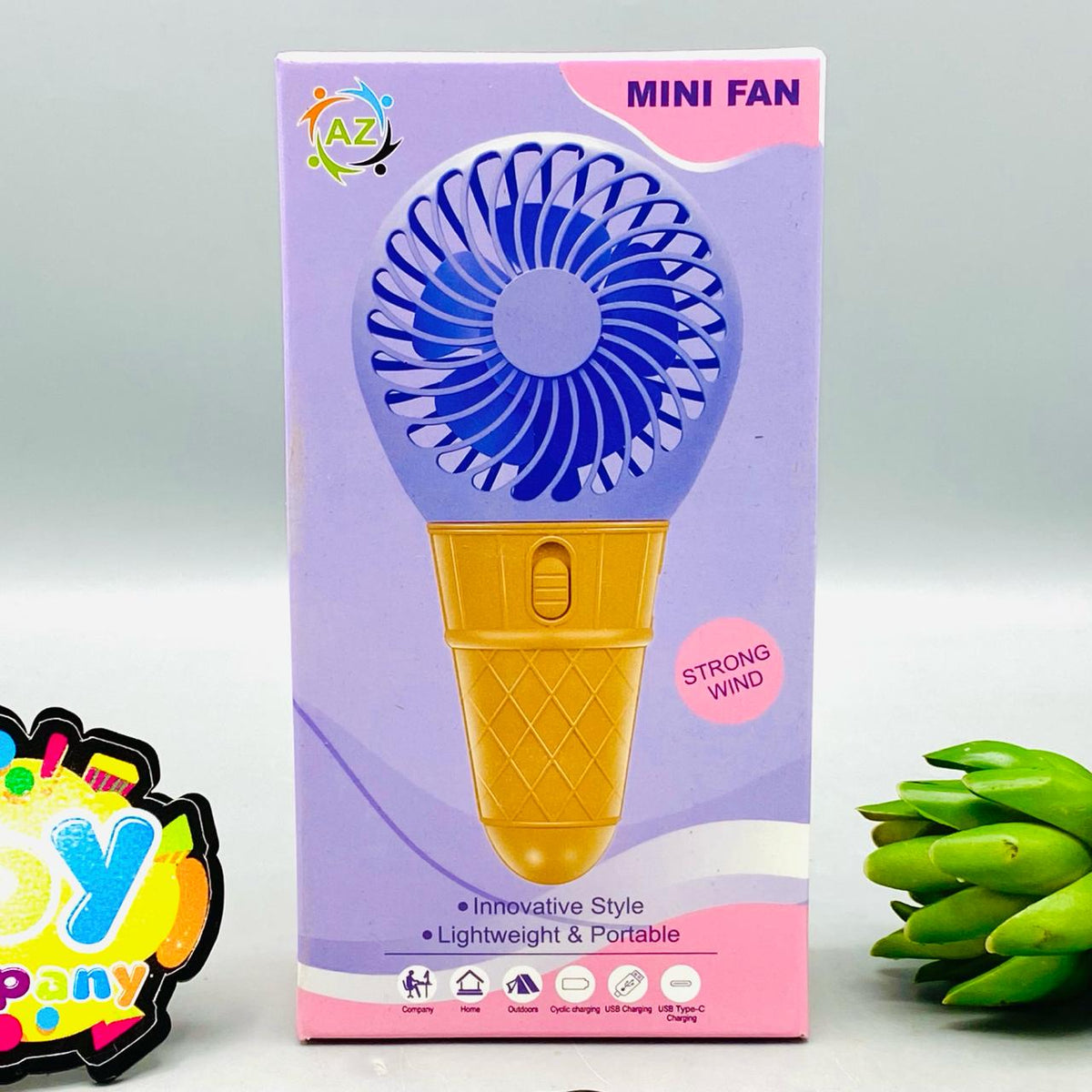 6.5" Rechargeable Cone Themed Cooling Fan