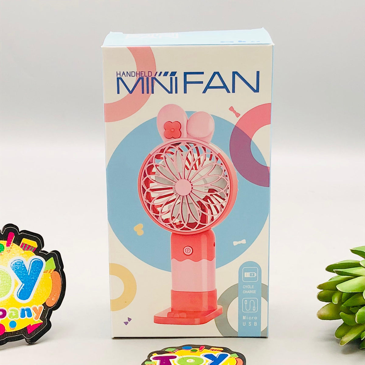 6.5" Rechargeable Cute Bow Princess Cooling Fan