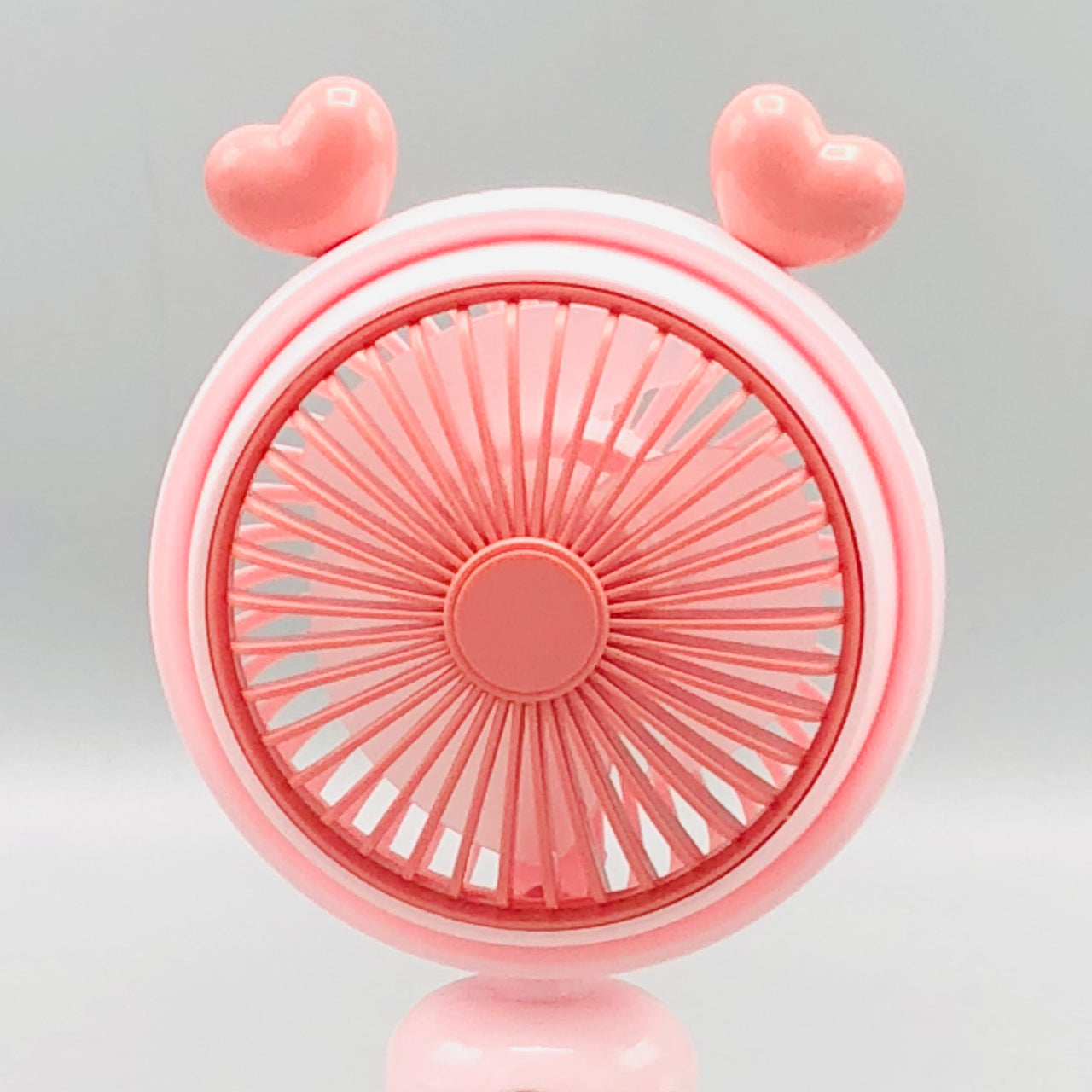 6.5" Rechargeable Heart Design Mini Fan With Light