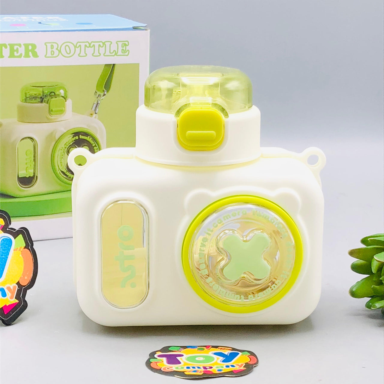 600ml Premium Camera Design Kids Water Bottle - Green