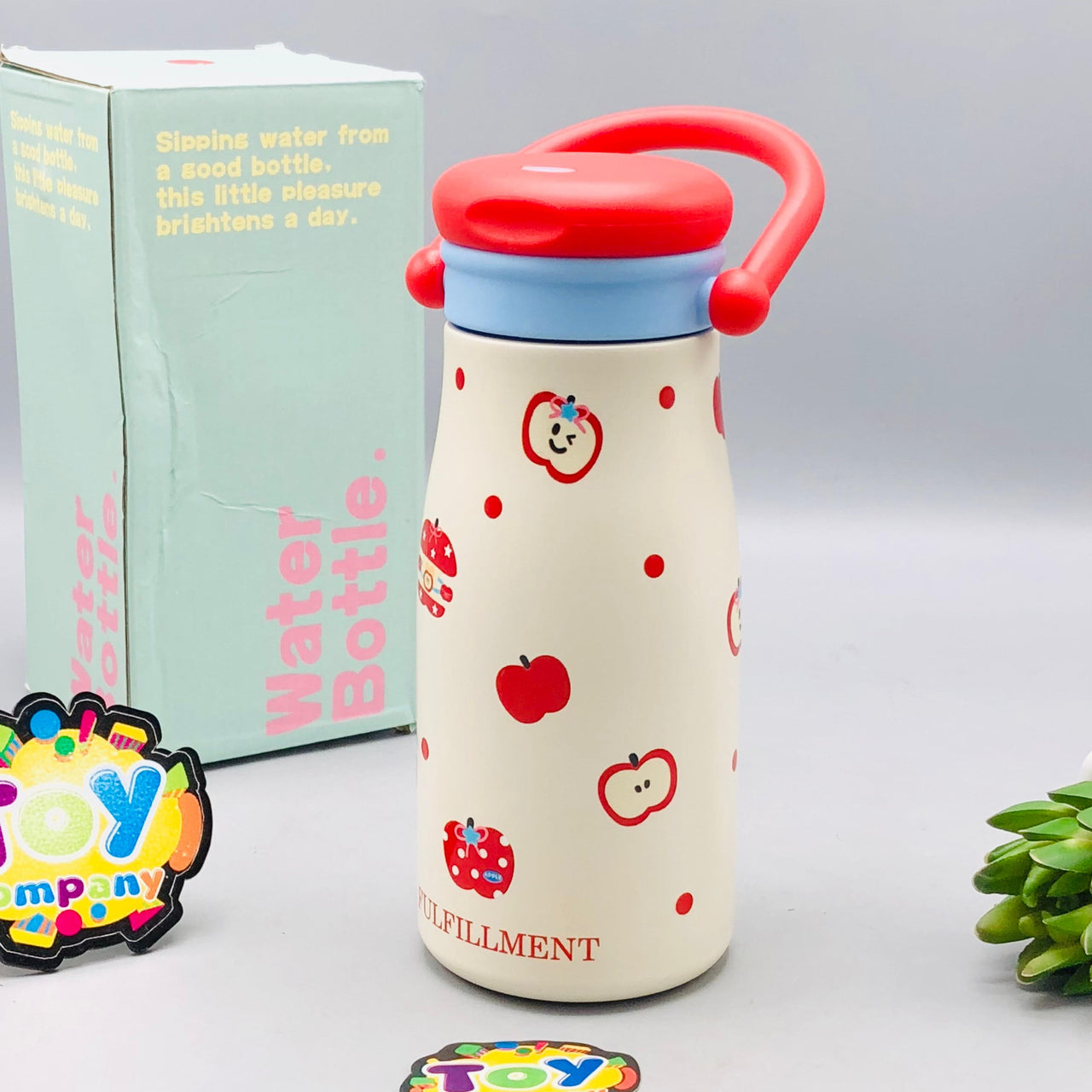 600ml Stainless Steel Sipping Water Bottle - Red