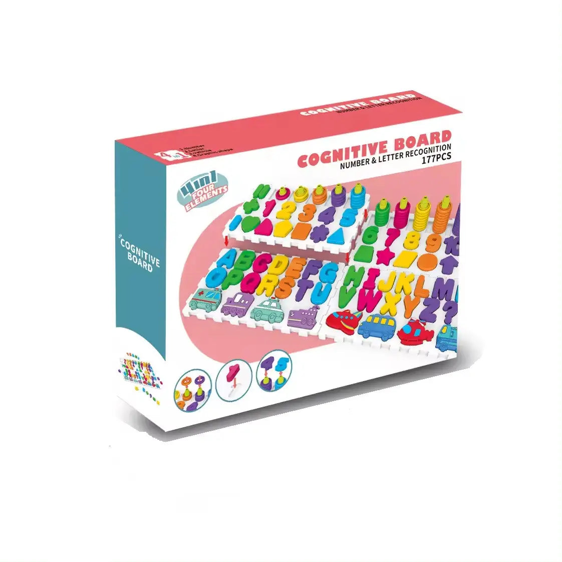 4in1 Kids Number & Letter Learning Board