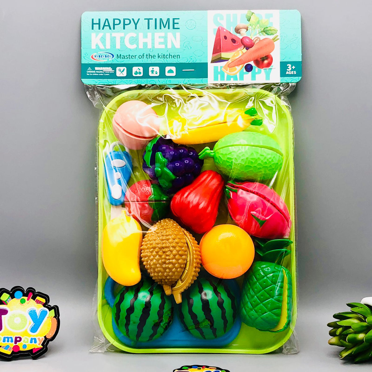 15Pcs Pretend Play Vegetable & Fruit Cutting Set