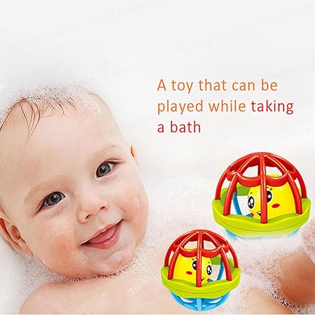 1Pc Baby Soft Teether & Rattle Ball