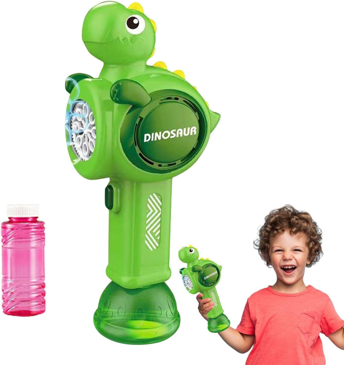 Battery Operated Dinosaur Colorful Bubble Wand