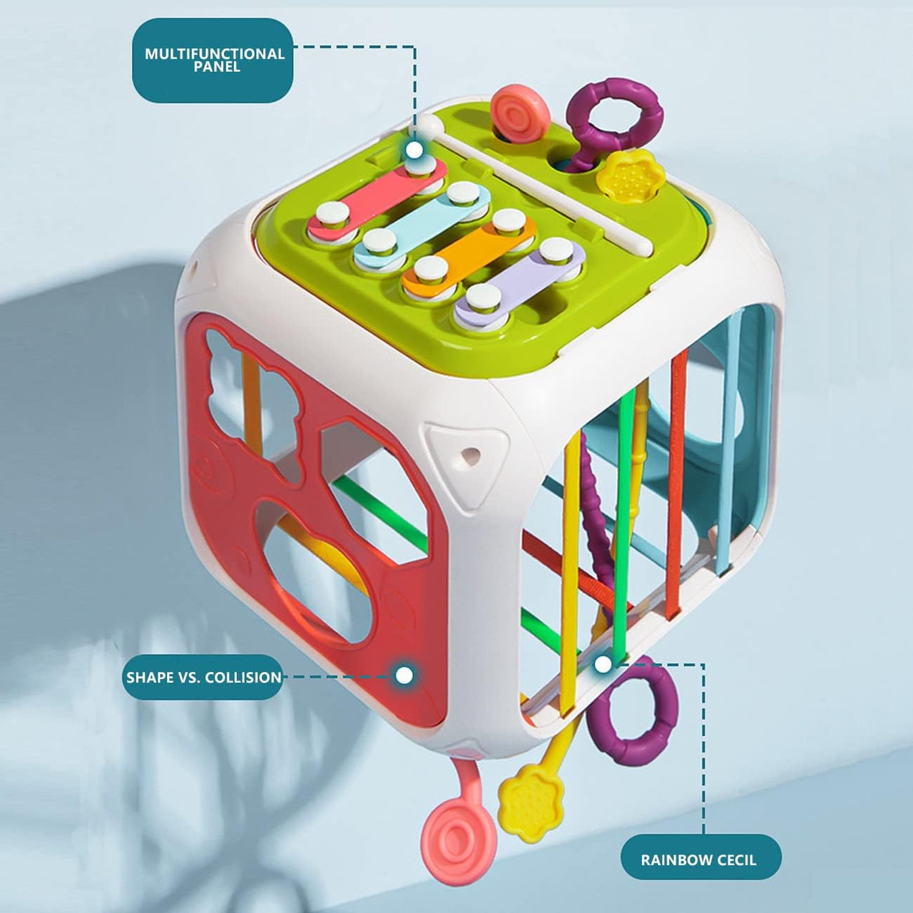 7in1 Montessori Shape Sorting Cube Toy