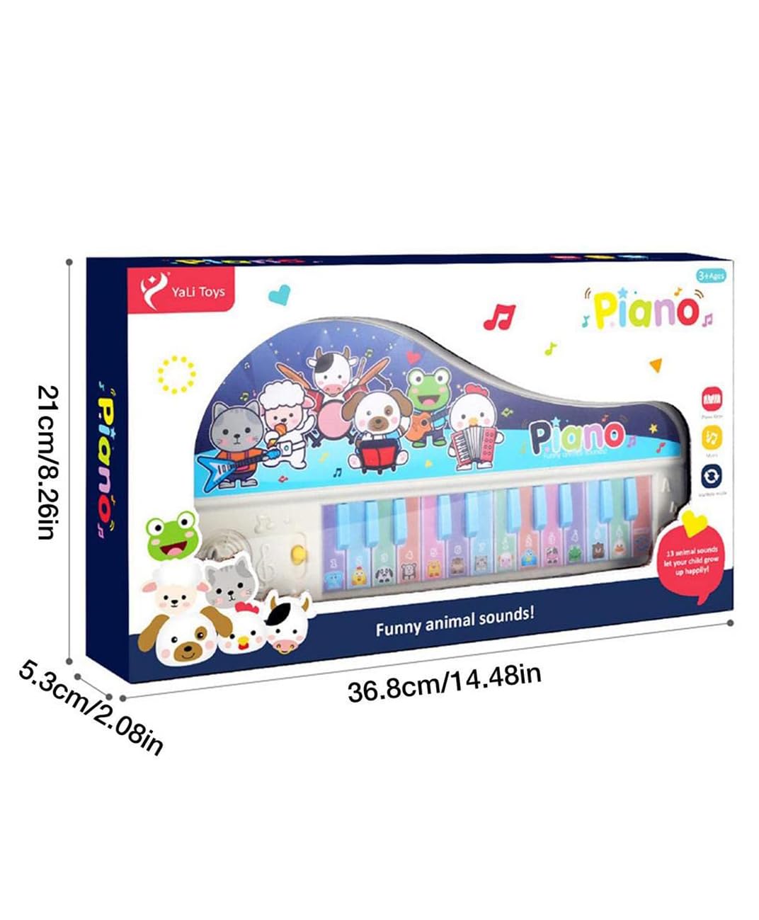 13 Keys Animal Sound Piano For Kids
