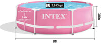 Thumbnail for INTEX 8ftx30in Metal frame Swimming Pool - Pink