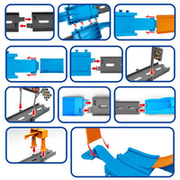 32Pcs Car  Ejector Track Set With Light & Sound