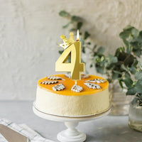 Number 4 Crown Designed Birthday Candle