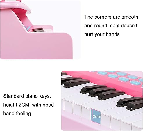37 Keys Electronic Keyboard Piano With Microphone & Stool