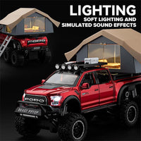 1:24 Diecast Ford Raptor F150 Camping Truck
