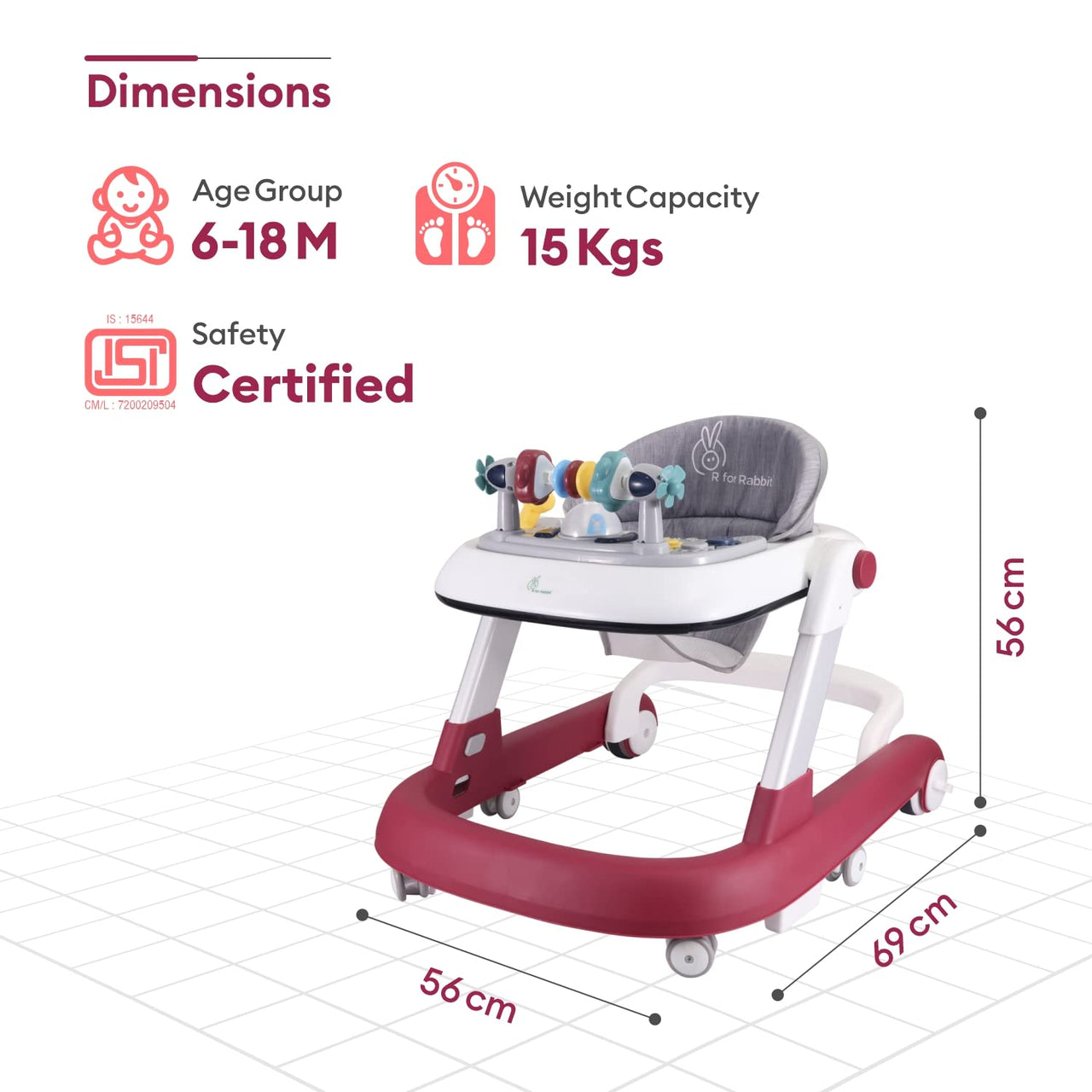 Convertible Baby Walker With Light & Music