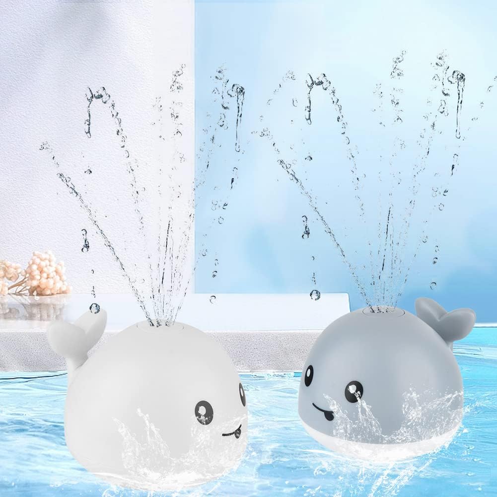 Mini Induction Whale Fountain Bath Toy With Light