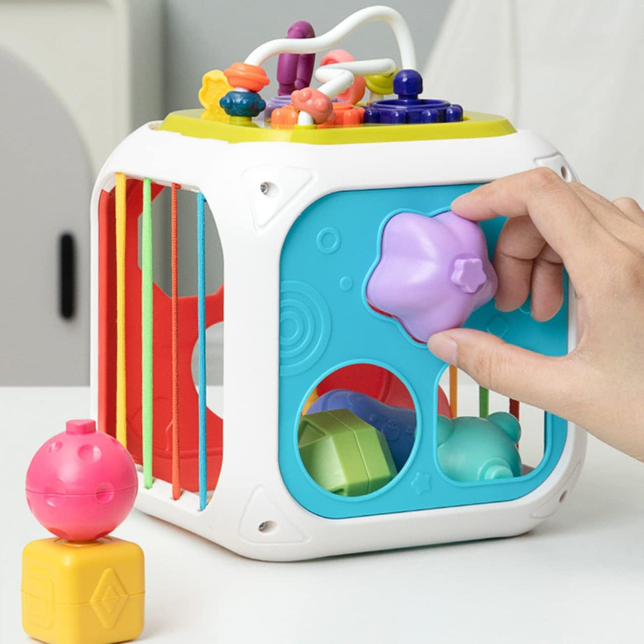 7in1 Montessori Shape Sorting Cube Toy
