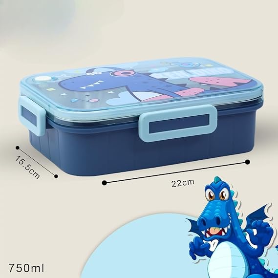 750ml Kids Stainless Steel Lunch Box With Spoon & Chopsticks