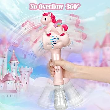 Electric Rainbow Horse Colorful Bubble Stick With Lights