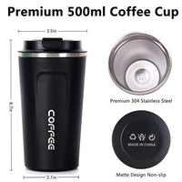 Thumbnail for 510ml Stainless Steel Vacuum Coffee Mug Temperature Display