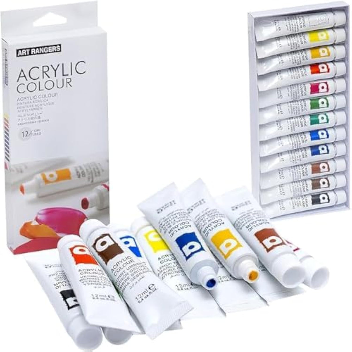 12Pcs Art Rangers Acrylic Colour Tubes