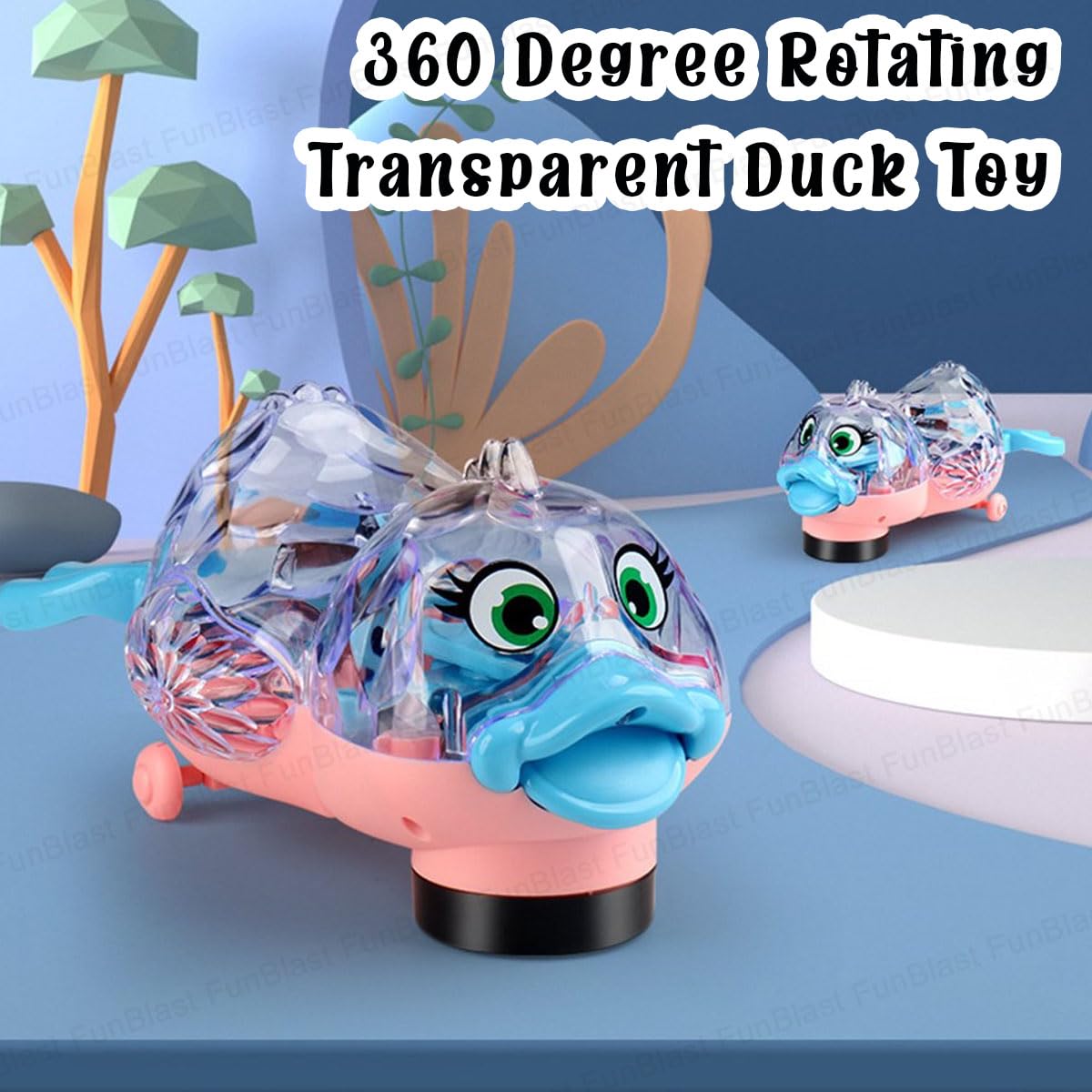 Light & Musical Transparent Cute Duckling