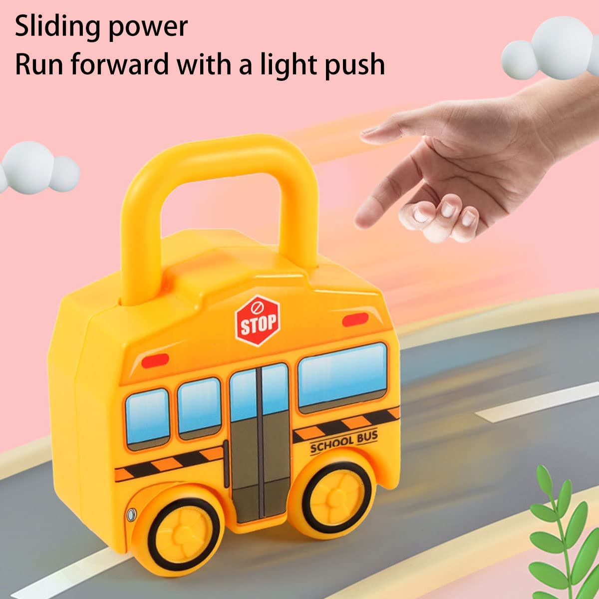 6Pcs Unlock Cars Push Toy with Keys