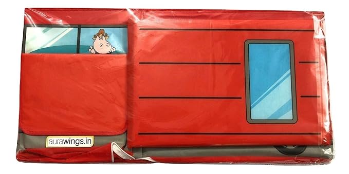 Kids School Bus Storage Box - Red
