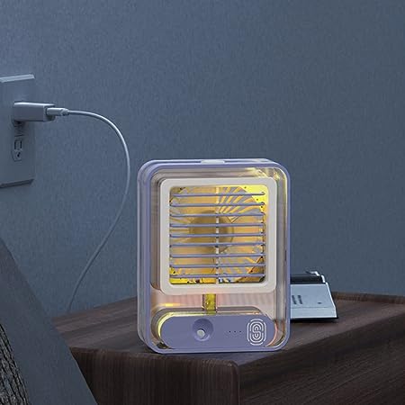 Transparent Spray & Light Air Conditioning Table Fan