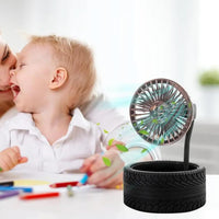 Rechargeable Silicon Tire Design Flexible Fan