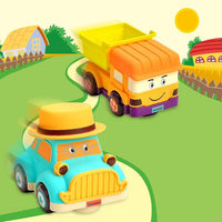 4Pcs Inertial Mini Cartoon Racing Cars