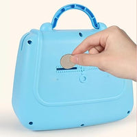 Girls Handbag Design Piggy Bank - Blue
