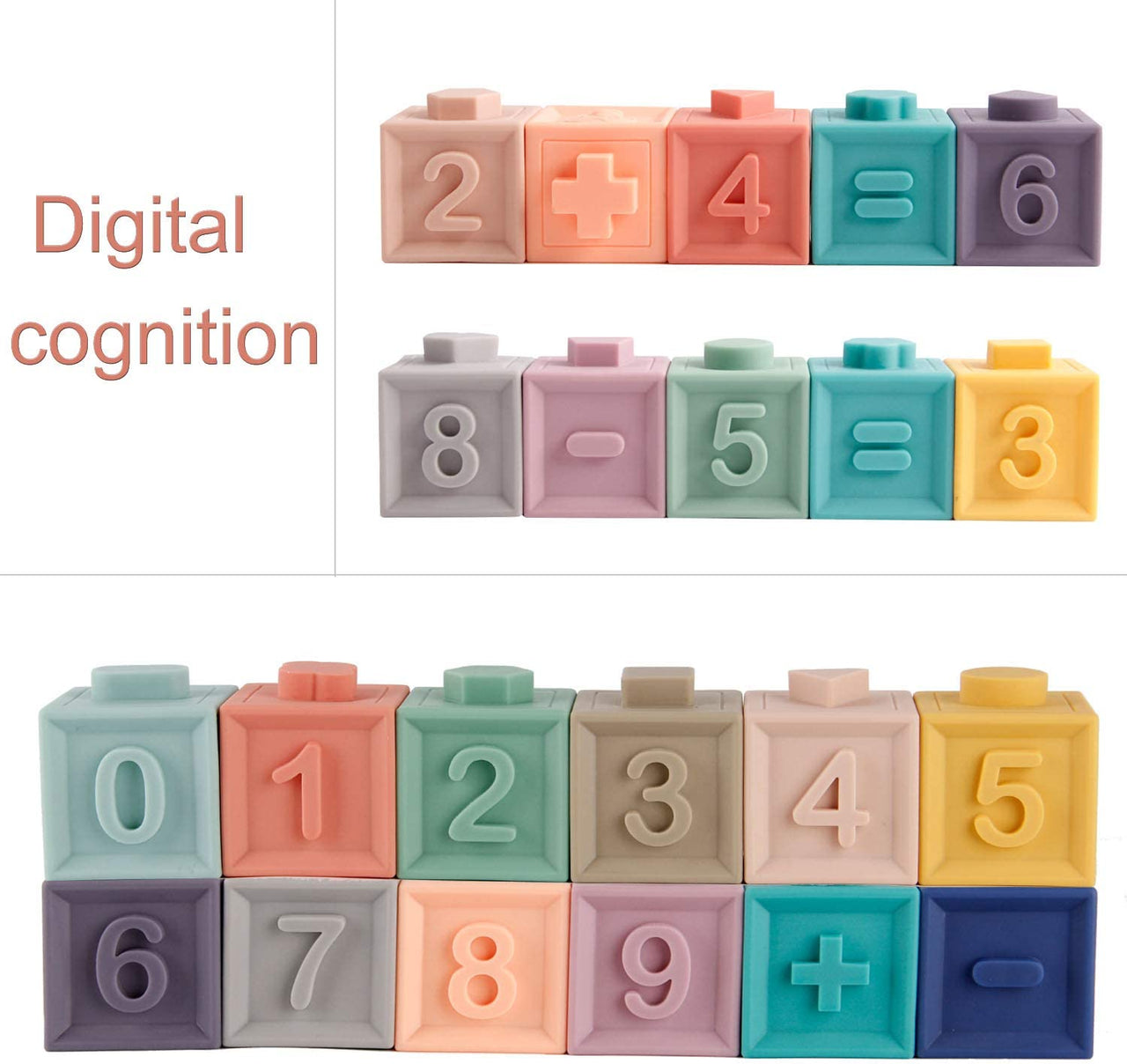 Soft Educational Building Blocks & Teether Toys