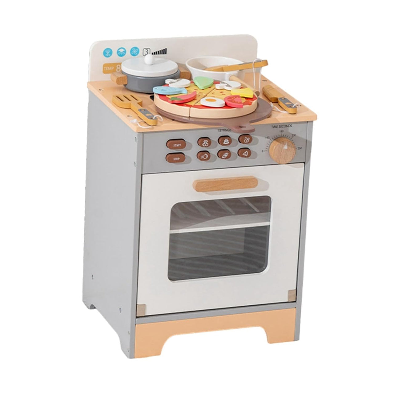 Mini Wooden Pretend Cooking & Baking Kitchen Set