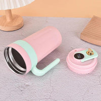 650ml Stainless Steel Temperature Display Coffee Cup - Pink