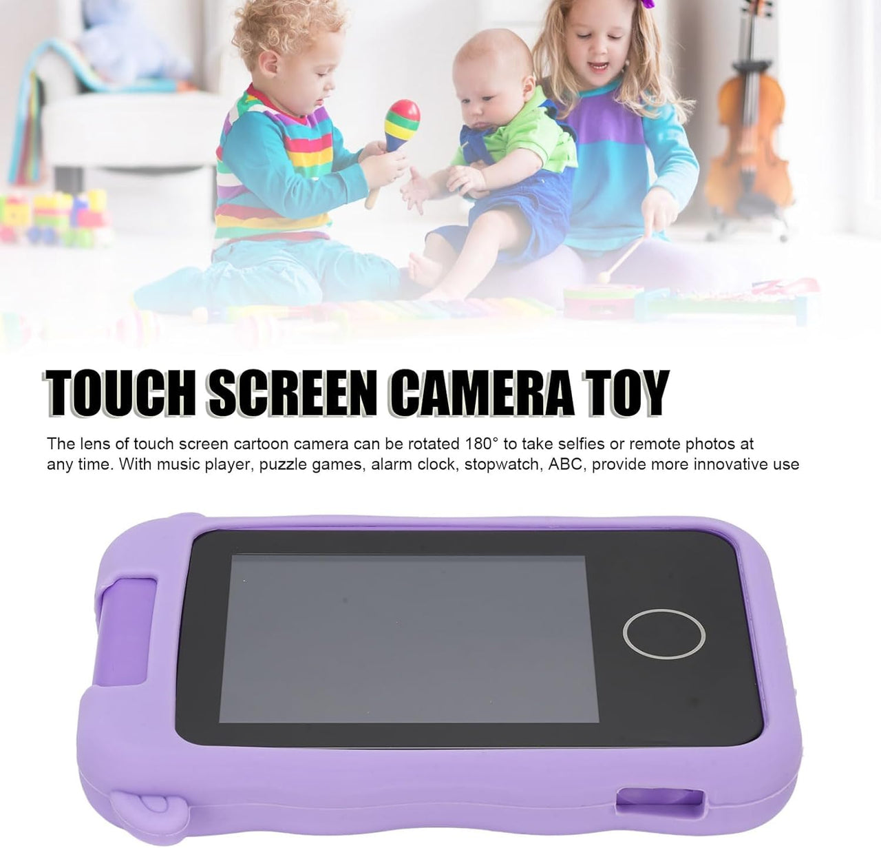 Kids Sheep Rotatable Lens Digital Touch Phone