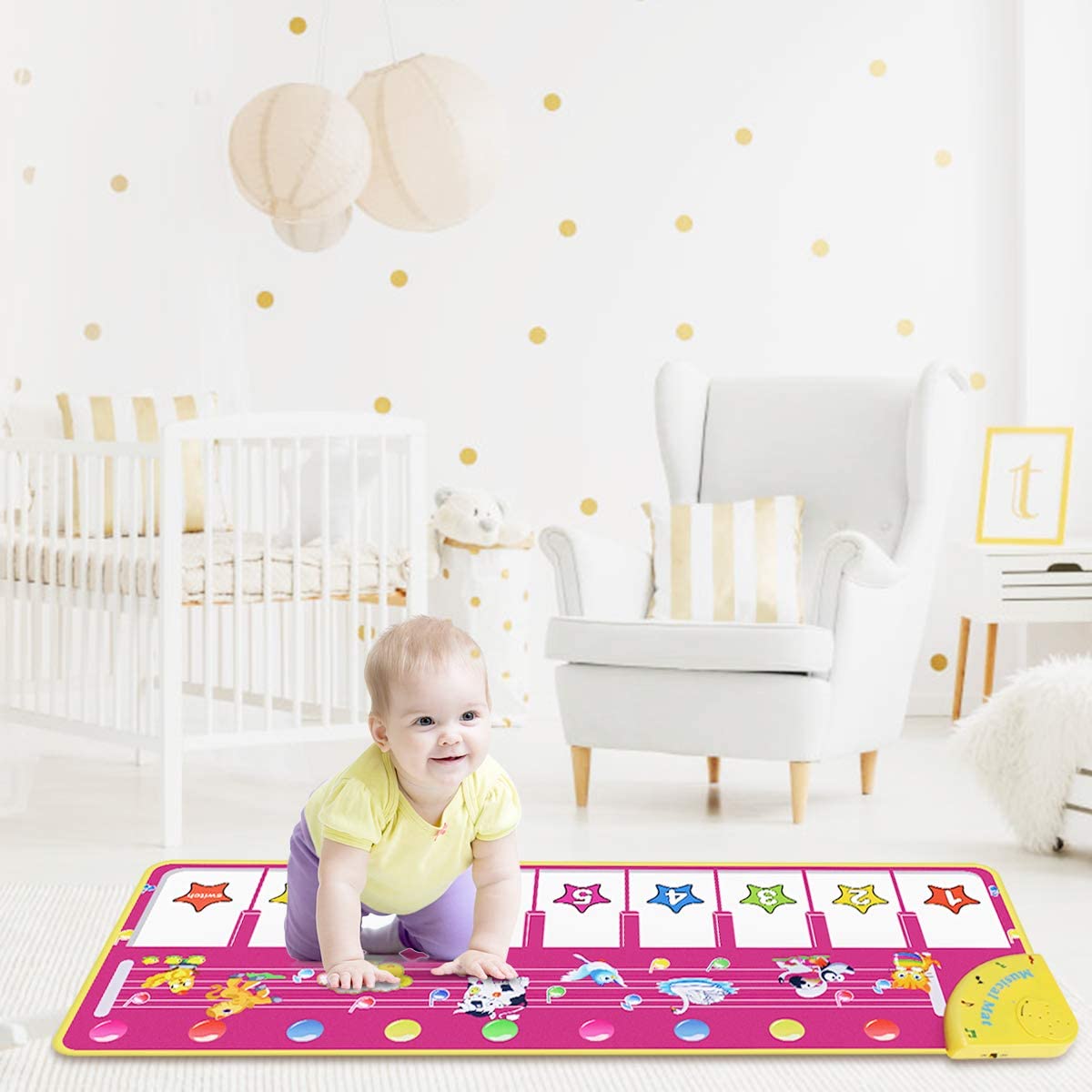 Musical Floor Piano Mat with Animal Sounds