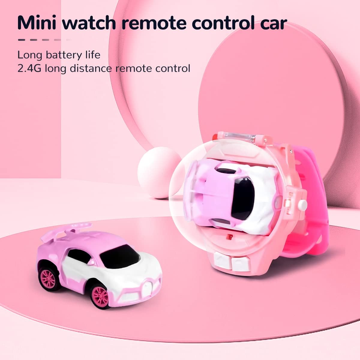 Pink Mini Alloy Watch Remote Control Car
