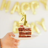 Number 4 Crown Designed Birthday Candle